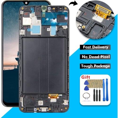 For Samsung Galaxy A30 A305DS A305F A305 LCD Display Touch Screen Digitizer Glass Assembly with Frame + Tools