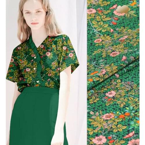 16mm digital printed silk fabric soft silk crepe de chine fabric drape silk fabric for dress wholesale silk cloth