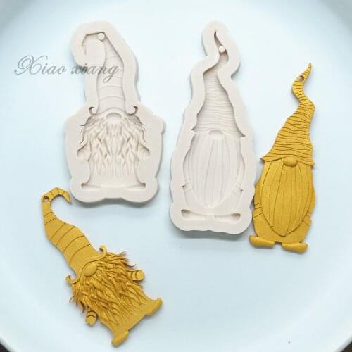 2pc Santa Head Silicone Mould Christmas Cake Decorating Tools Silicone Santa Claus Fondant Cake Molds For Baking Sugar Paste