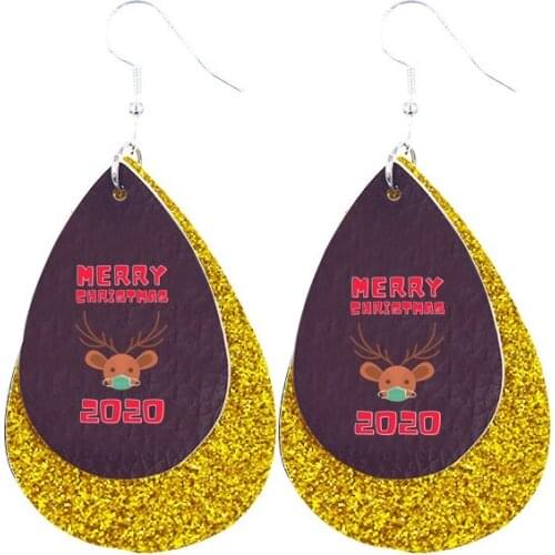 2020 Quarantine Essential Earrings Faux Leather Stock Accept Bulk Order Wholesale