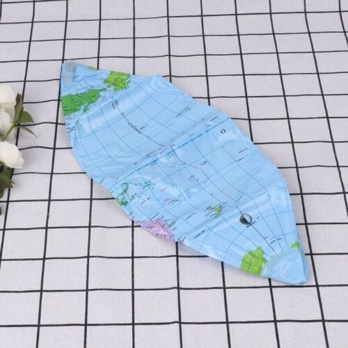 30CM Inflatable World Map Globe Balloon Beach Ball Education Geography Kid Toys N0HD