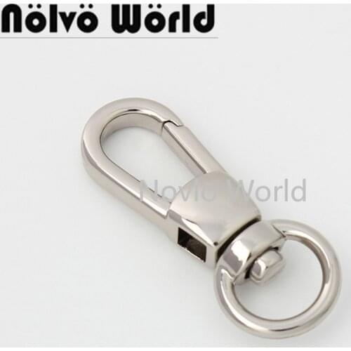 5-20-100 pieces 38*10mm 3/8" polished silver metal small snap chain adjusted swivel clasp hooks