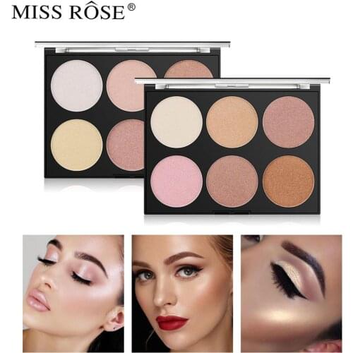 6 Colors Long-lasting Shimmer Bronzer natural Highlighter Makeup Palette Face Contour Make Up Glow Brighten skin beauty cosmetic