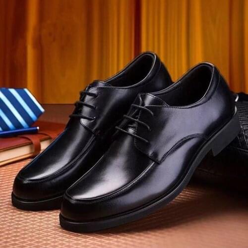 Mens Business Leather Shoes Formal Leather Shoes, Breathable Round Toe Casual Leather Shoes Old Shoes Large Size