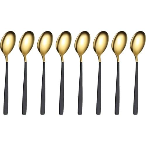 Dessert Spoons 8 Pcs,Stainless Steel 7.8inch Teaspoons Coffee Spoons Dinner Spoons Small Spoons Set,Dishwasher Safe