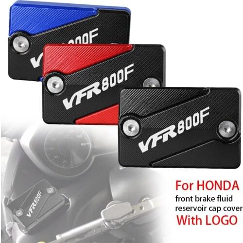 For HONDA VFR800F VFR 800 F Motorcycle Aluminum Latest high quality Accessories Front brake Fluid Reservoir Cap Cover With Logo
