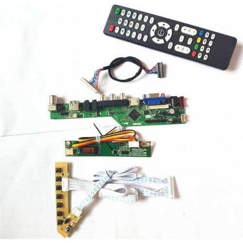 For LP141WP1-TLC1/TLC2 1CCFL 30Pin LVDS T.V56 controller board VGA HDMI-Compatible AV USB RF Remote+Inverter+keyboard LCD