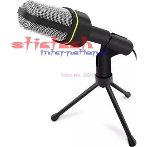 By dhl or ems 100 sets 3.5mm Wired Studio Capacitive Plug and Play Stand Microphone SF-920 Desktop Microphone For Computer