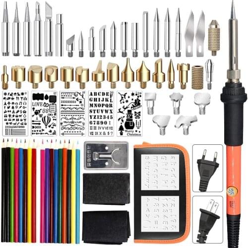 71 Electric Soldering Iron Carving Tools 60w Adjustable Temperature Soldering Iron Welding Wood Embossing Soldering Iron Tools
