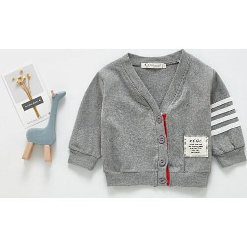 Ins Hot Sale Kids Boys V-neck Caridigan
