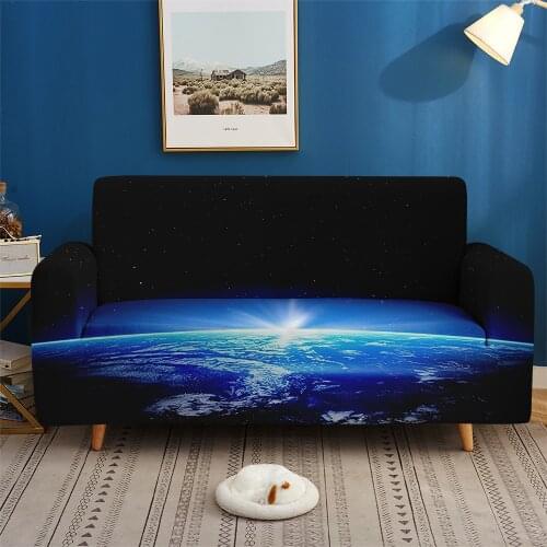 Custom Home Decor 1/2/3/4-seater Elastic Couch 3D Print Galaxy Starry Sky Sofa Cover Outer Space Sofa Set Living Room Bedroom