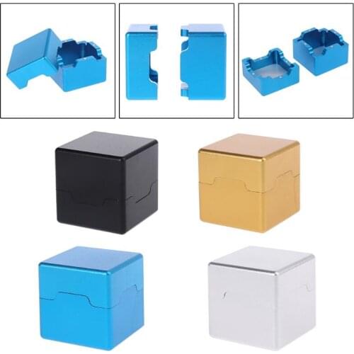 Pocket Billiard Cue Chalk Holder Aluminum Portable Mini Cue Tips Chalk Pool Chalks Carrier Case Box Billiard Accessories 4 Color