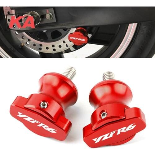 YZFR6 Motorcycle Swingarm Spools Slider Stand Screws 6MM For Yamaha YZF R6 YZF-R6 2000-2016 2002 2003 2004 2005 2006 2007 2008