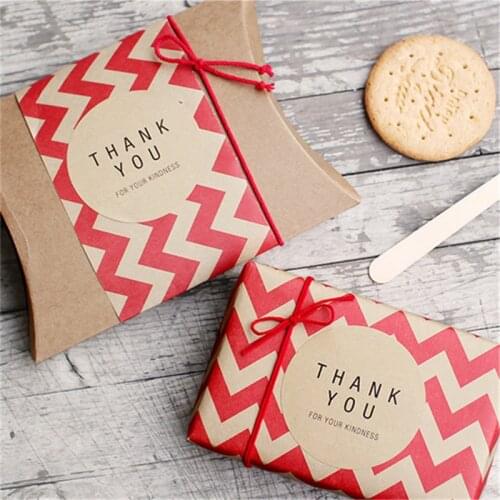 108pcs Round Labels Handmade Kraft Paper Packaging Sticker Dragee Candy Bag Gift Box Packing Bag Wedding Mariage Thanks Stickers