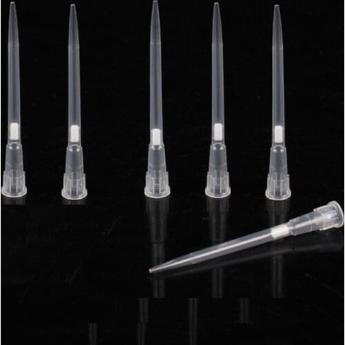 Filter Tips Universal Tips With Filter For Dispensers 10ul long Plastic Pipette Tips With Sand Core Filter 1000pcs