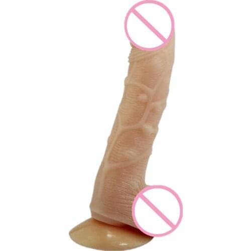 Huge Dildos Foreskin Falloimitator Female Masturbator Realistic Penis Strong Suction Cup Dick Sex Toy for Women