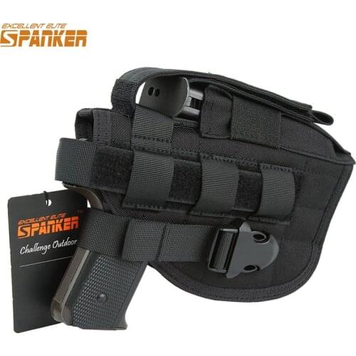 EXCELLENT ELITE SPANKER Outdoor Tactical Hunting Universal Gun Holster Leg Bags Ammo Clip Military Pouch Molle Pistol Bag