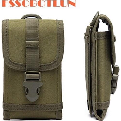 For Samsung Galaxy J8 J6 J4 A5 A7 A8 A6 Outdoor Sports waist bag Army Camo Hook Loop Belt Pouch Holster Cover Case For iPhone X