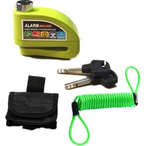 Free Shipping waterproof motorcycle alarm lock bike lock security anti-theft lock moto disc brake lock +bag+Reminder rope