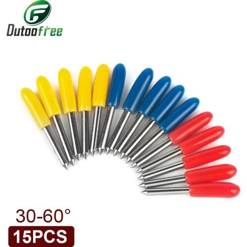 Tungfull 15pcs 30 degree 45 degree 60 degree summa D blade cutting plotter vinyl cutter blade summa needle knife tool cutter