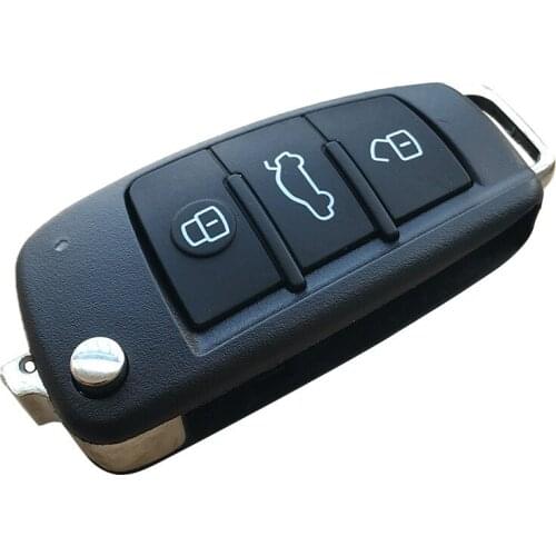 Replacement Folding Flip Remote Car Key Shell Case 3 Button Case For AUDI A2 A3 A4 A6 A6L A8 TT Without Blade