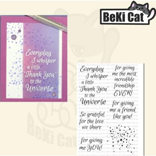 Thank you words Clear Stamps for DIY Scrapbooking/Card Making Fun Decoration Supplies