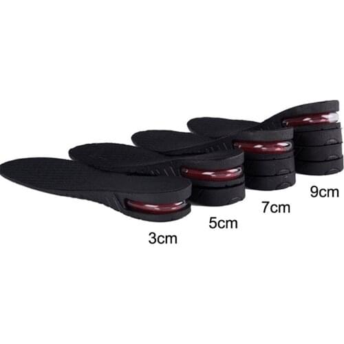 3-9cm Height Increase Insole Cushion Height Lift Adjustable Cut Shoe Heel Insert Taller Women Men Unisex Quality Foot Pads