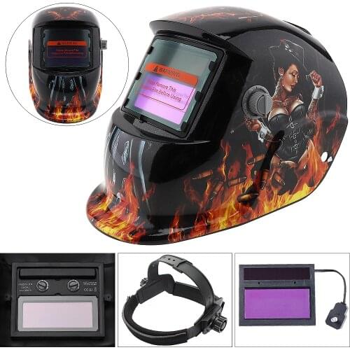 Left Wheel Beauty Adjust Solar Auto Darkening TIG MIG Grinding Welding Helmets / Face Mask / Electric Welding Masks / Weld Cap
