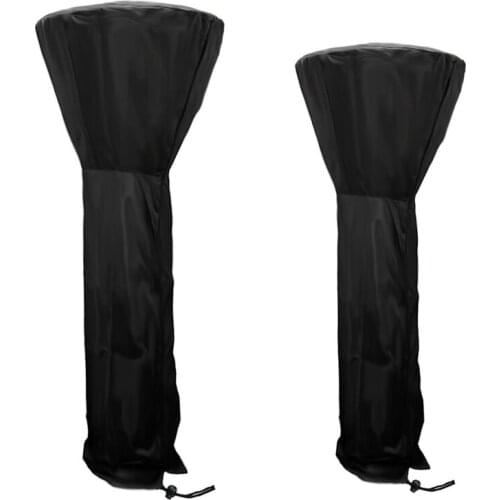 Waterproof Patio Heater Cover Black, Heavy Duty Garden Heater Rain Sun Protector H58C