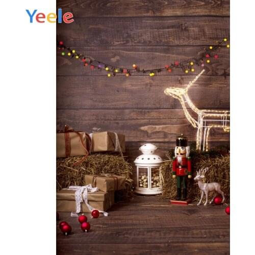 Yeele Birthday Wooden Boards Floor Elk Light Gift Photography Backdrop Photographic Studio Photo Background Decorations Prop