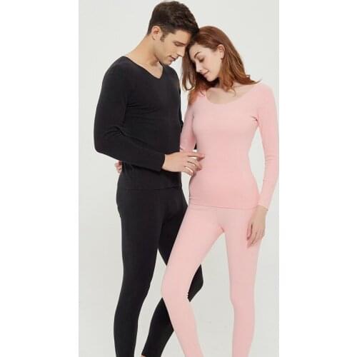 Queenral Winter Plus Size L- 6XL Long Johns For Male Female Warm Thermal Underwear Set Clothing Men Woman Thermal Suit