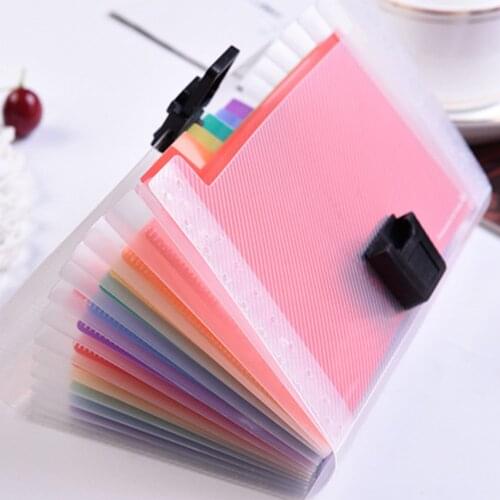 13-Pocket Multicolored Expanding Files Folder Accordion Style Document Organizer Bag for School Office Home A6 Size