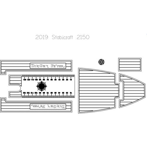 2019 Stabicraft 2150 Boat EVA Faux Teak Decking Pad 1/4" 6mm