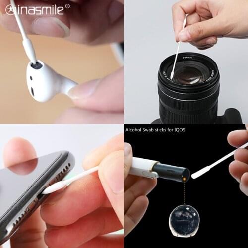 25pcs Dust Free Disposable Swab Cotton Stick For Apple Airpods Earphone Case Cleaning Tool For camera lenses Phone Charge Port
