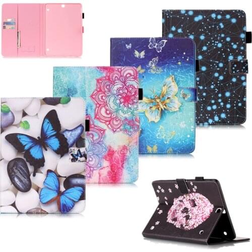 3d printer Butterfly Owl Tablets Case Tab S2 9.7'' Protective stand PU Leather Cover For Samsung Galaxy Tab S2 T810 T815 Cases