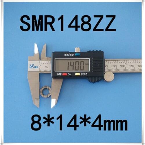 5pcs) High quality miniature stainless steel deep groove ball bearing (stainless steel 440C material) SMR148ZZ 8*14*4 mm