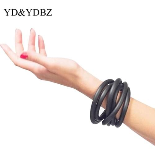 6Pcs/Sets Jewelry 2020 Bracelets Handcrafted Bangles Vintage Street Style Aesthetic Hose Black Red Minimalist kpop Charms Women