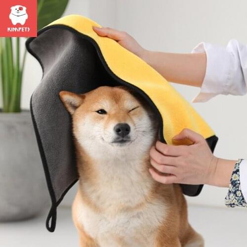 Kimpets Pet Absorbent Towels for Cats Dogs and Cat Bath Towels Super Absorbent Quick-Drying Non-Sticky Hair Dryers