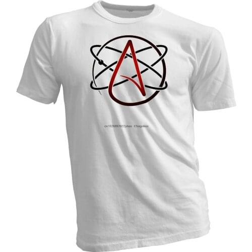 ATHEIST SCIENCE ATOM T-SHIRT humanist god religion evolution White darwin NEW