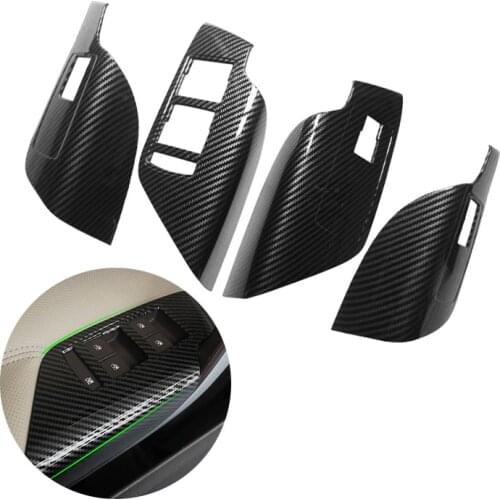 For Buick Regal 2009 2010 2011 2012 2013 2014 2015 2016 Car Accessories Window Lifter Control Panel ABS Carbon Fiber Style Cover