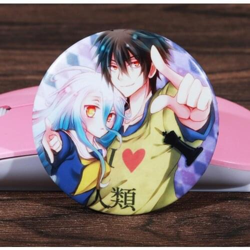 FFFPIN 5.8cm Big Japan Anime Cloth Brooch Fashion Cartoon Coin Icon Badge Breastpin Ornament Pins No Game No Life Home Bag Decor