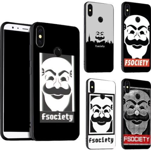 Mr Robot Fsociety For Redmi Note 9 8 Pro 7 8T 9S 9C Case For POCO X3 F1 Cover For Mi 9T Pro A3 Note 10 Lite