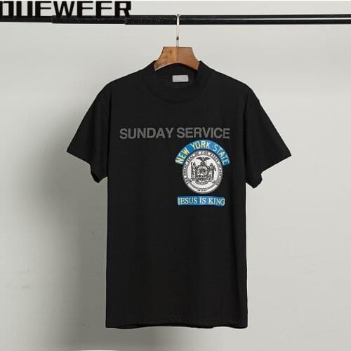 Dueweer Kanye West Sunday Service Tshirts Tees Hip Mens Streetwear Baggy Summer Retro Oversized Men T-shirt Tops 2021
