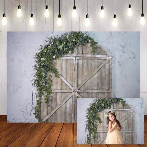 Mehofond Photography Background Vintage White Wall Door Green Plants Baby Shower Child Backdrop Photophone photocall Photo Studi