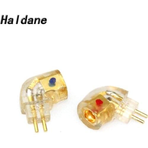 Haldane pair Gold Plated Headphone Plug for MMCX Male to .78mm Female 0.78MM Male to MMCX Female Converter Adapter