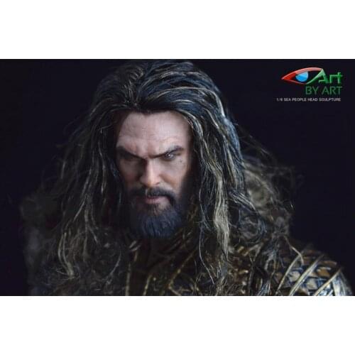 BY-ART BY-T3 & BY-P4 1/6th Scale Head Sculpt King of the sea & Metal Halberd