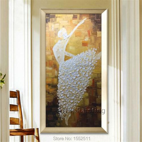 Oil painting On Canvas Ballet Dancer Wall Pictures Large Abstract Wall Art Palette Knife Hand Painted Cuadros Home Decoracion 1