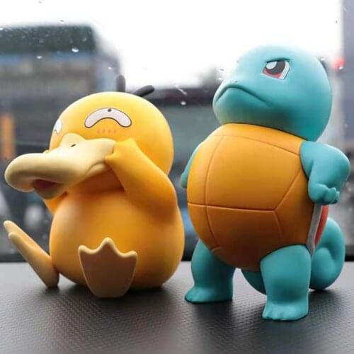 Kawaii Funny Psyduck Squirtle Anime Figure Model Toys Cartoon Pokemons Squirtle Psyduck Action Figures Car Decoration Kids Gifts
