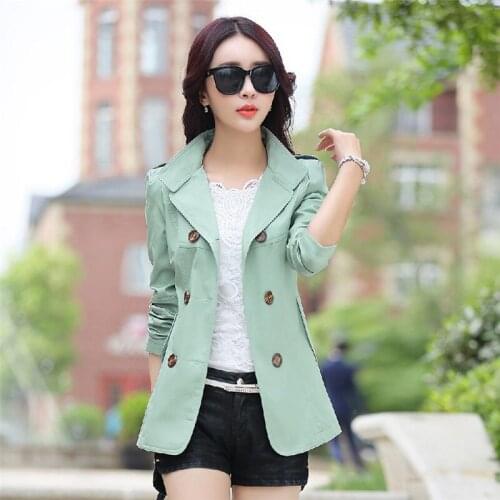 Short Casaco Feminino 2020 Coat For Women Autumn Spring Womens Windbreaker Outwear Trench Female Abrigos WXF105