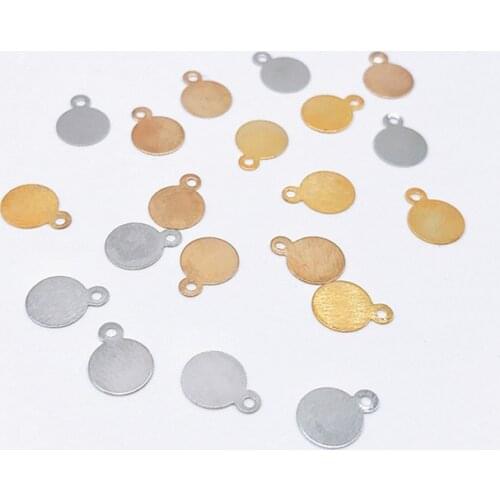 50pcs Round Metal Spacers DIY Earrings Making Pendants Charms 6/8/10mm Gold/White K Jewelry Findings Accessories Wholesale